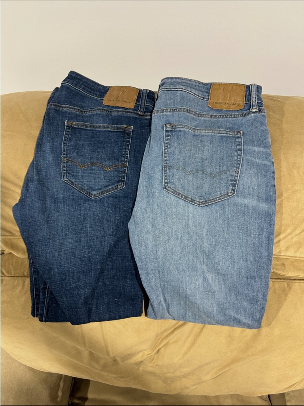 American Eagle Outfitters Men’s Jeans - Dark Indigo & Light Blue 36x36